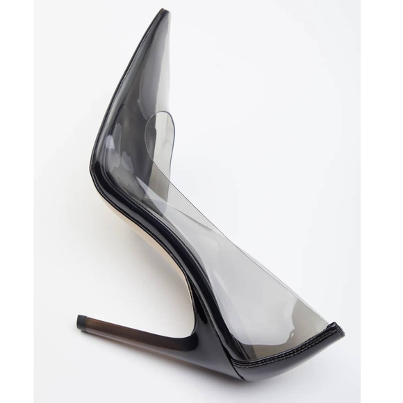 Good American Cinder-F*CKING-RELLA Pump In Light Smoke Size 8 New - Picture 6 of 17